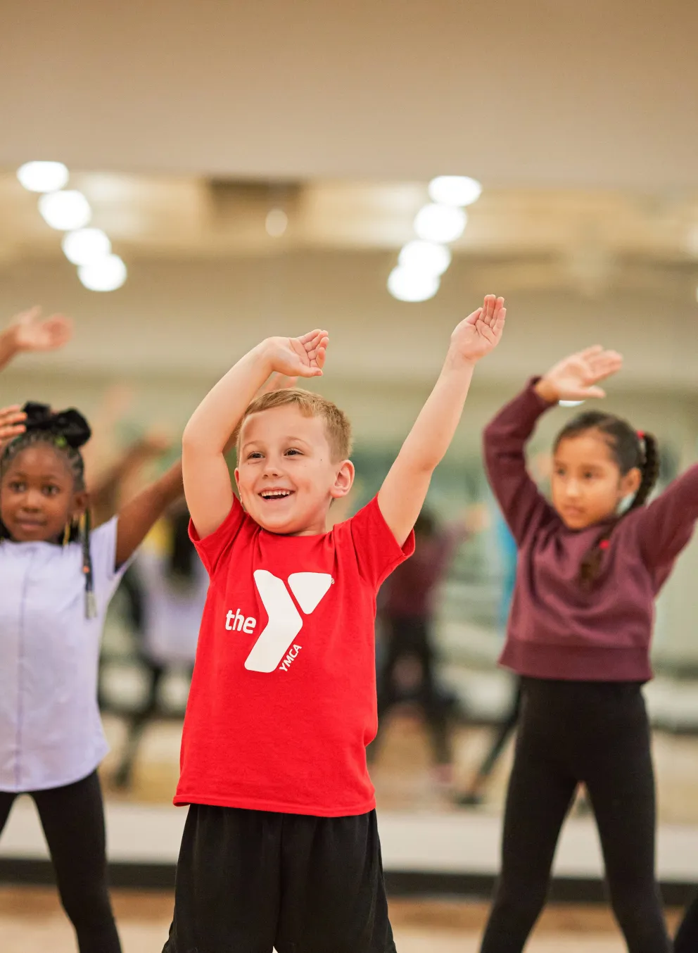 Kids dancing in a class