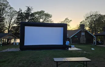 Blow up outdoor movie screen